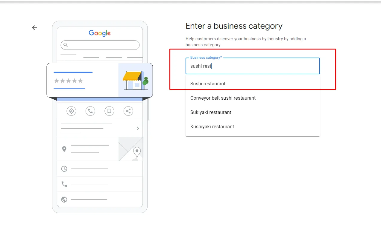 GMB business listing