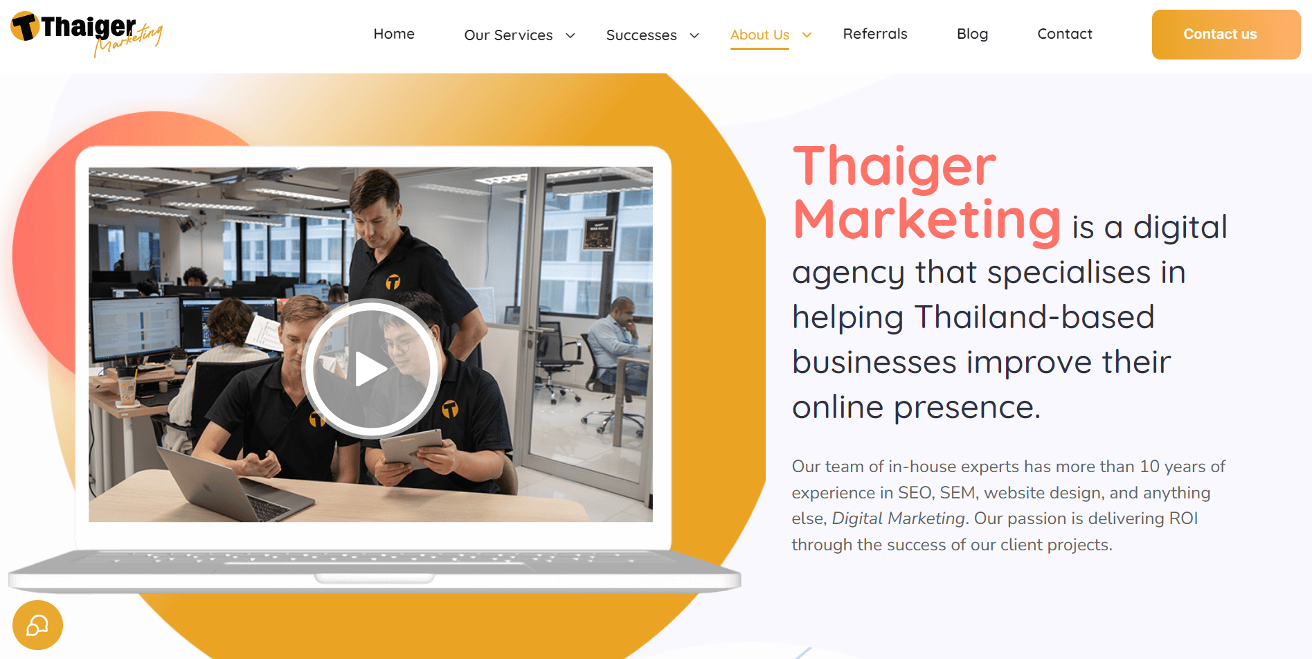 Thaiger Marketing website