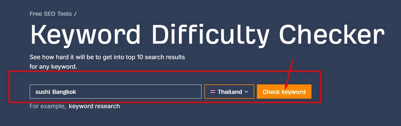 Ahrefs keyword difficulty checker