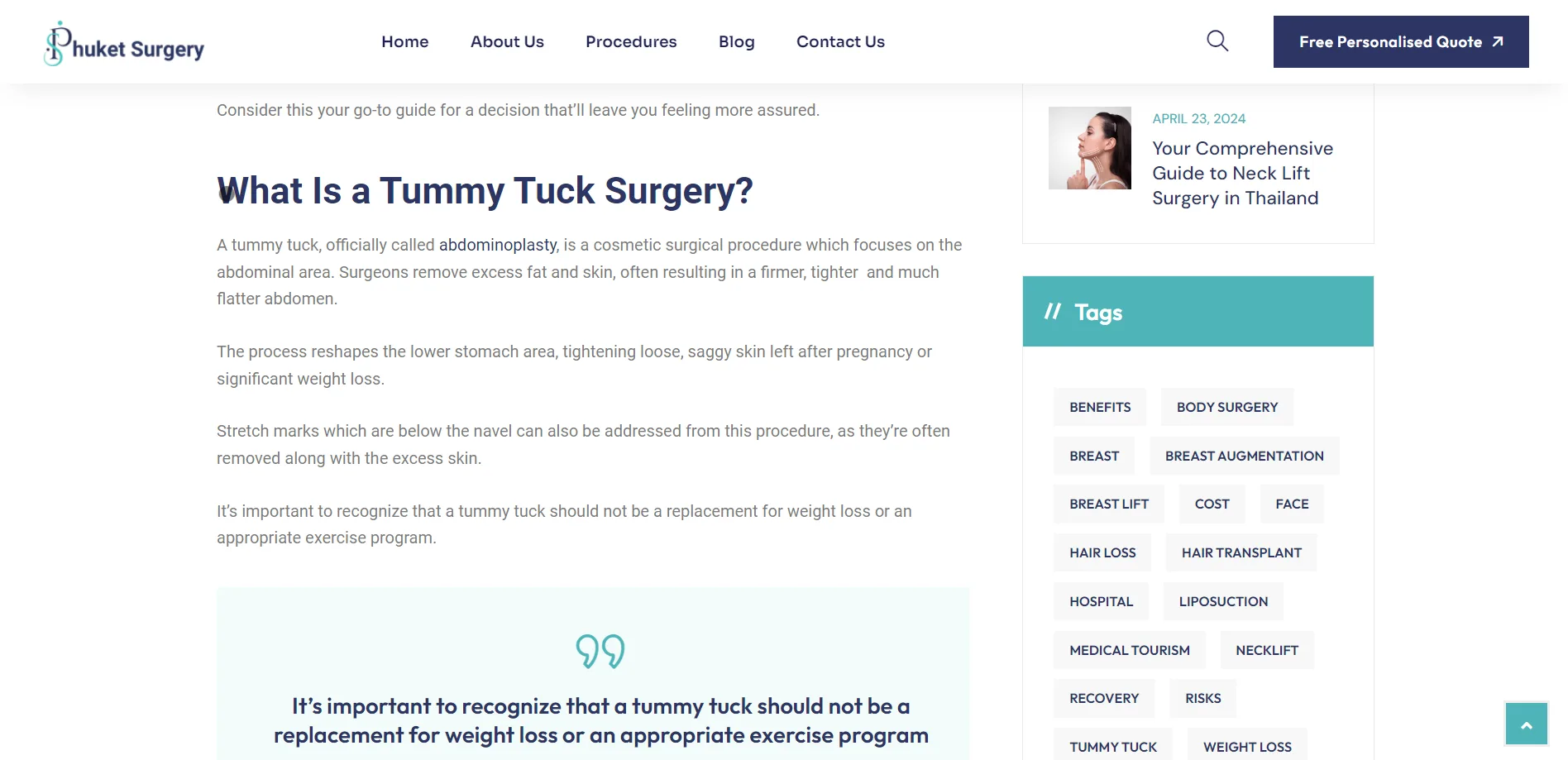 Phuket Surgery Website