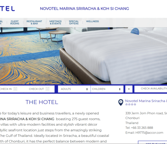 Novotel Sriracha website