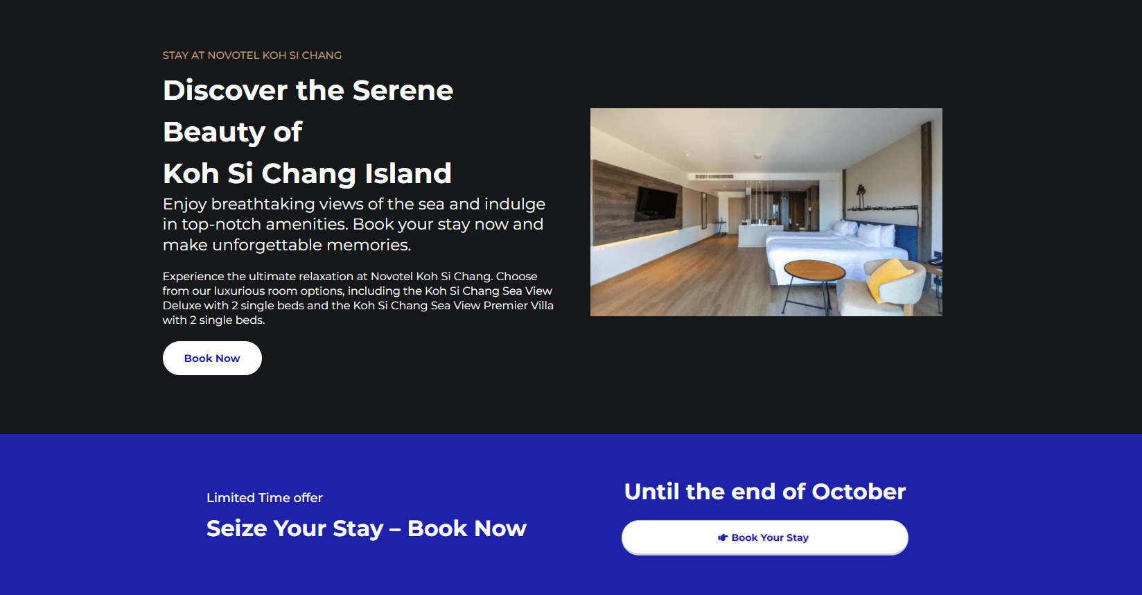 Novotel Sriracha Landing Page